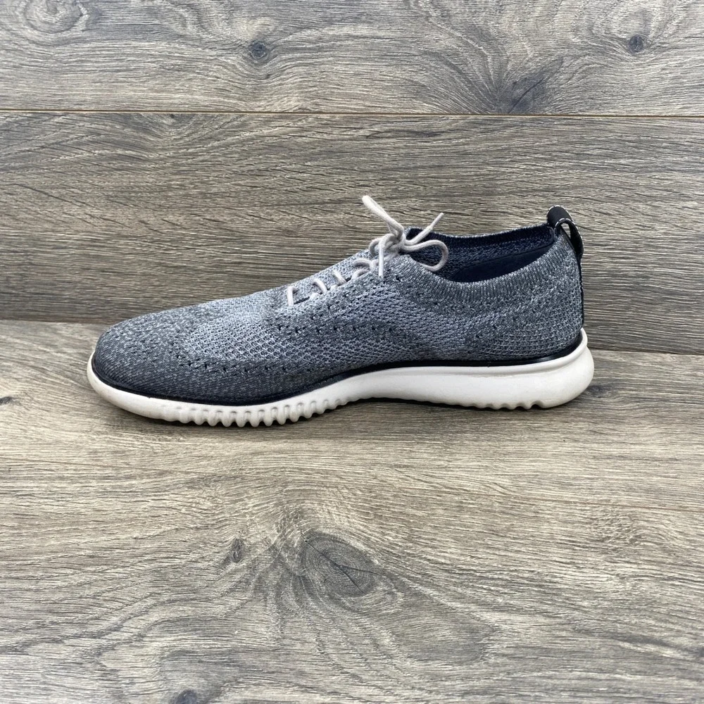 Cole Haan Zerogrand Wingtip Oxford Mens 9 Grey Stitchlite Knit C27566 Sneaker
